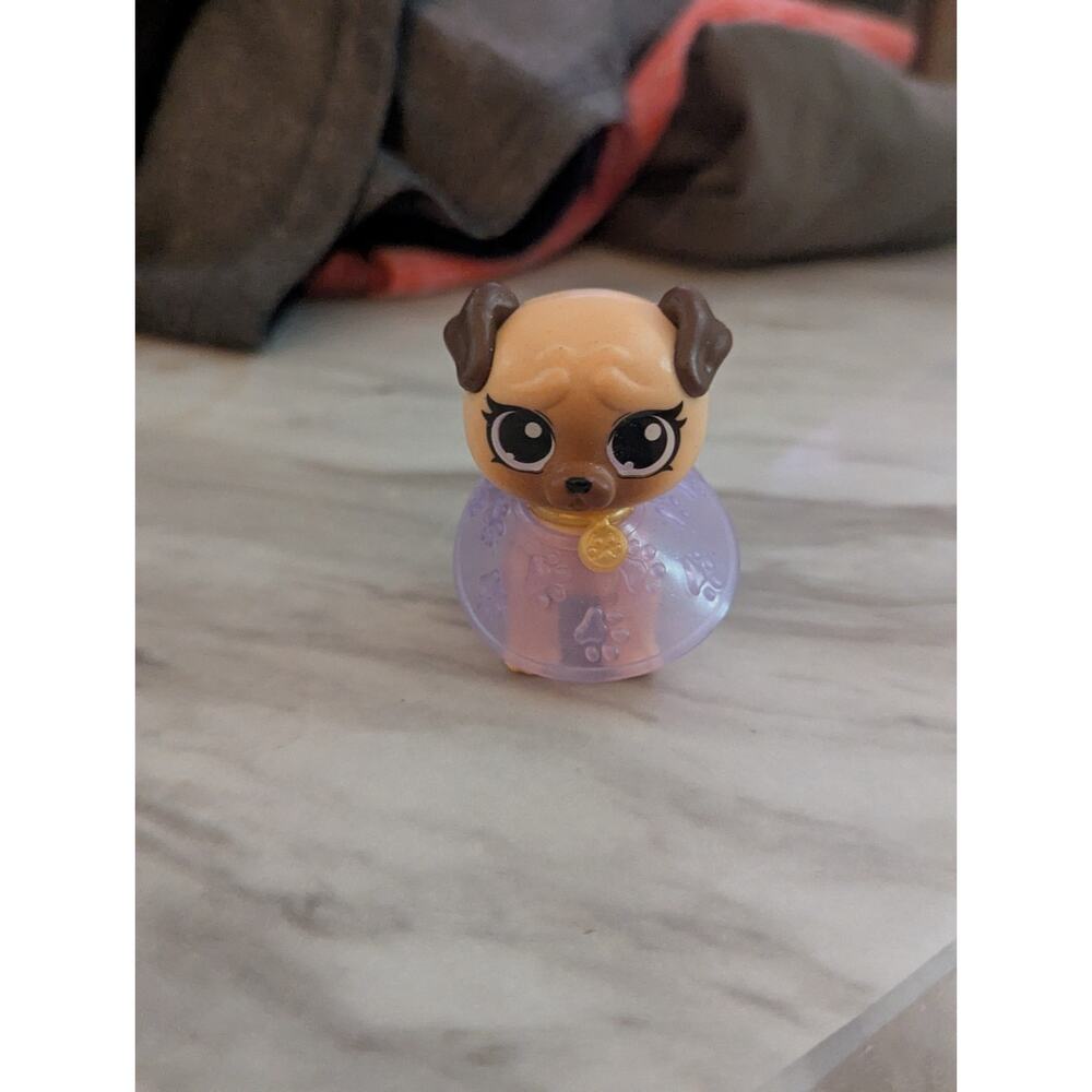 LOL Surprise Style Pug Dog Mini Figure Purple Cape Big Eyes Pet Toy Replacement